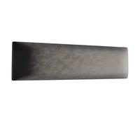 Muralo Pannello Imbottito da Parete in Velluto - 60x15 cm, Grafite | Cuscino da parete trapuntato in velluto, effetto 3D, montaggio a parete con colla, ideale come testiera del letto o schienale