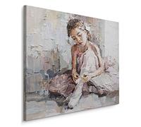 Muralo WTD - Stampa su tela, ballerina, arte danza, effetto 3D, decorazione da parete, per camera da letto, soggiorno, ufficio, motivo alla moda, larghezza 30 x altezza 30 cm