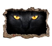 murando - 3D ILLUSIONE OTTICA 70x50 cm Carta da parati sulla fliselina Carta da parati in TNT Quadri murali Fotomurale Poster Panorama Gatto Occhi g-C-0034-t-a