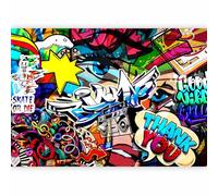 murando - Carta da Parati Adesiva Moderna, Graffiti, 392x280 cm | Fotomurale Autoadesiva, Pellicola Murales, Decorazione da Muro XXL, Poster Giganti da Parete, Street, Produzione Europea