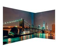 murando - Carta da parati d'Angolo New York 550x250 cm Fotomurali in TNT Murale alla moda Decorazione da Muro XXL Poster Gigante Design Carta per Pareti Soggiorno Ponte Citta City d-A-0035-a-a