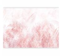 murando Carta da parati Foglie 350x256 cm Fotomurali in TNT Murale alla moda Decorazione da Muro XXL Poster Gigante Design Cameretta Carta per pareti Natura Foglie di Palma Botanico rosa b-A-10300-a-a