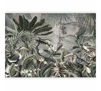 murando Carta da parati Foglie tropicali 200x140 cm Fotomurali in TNT Murale alla moda Decorazione da Muro XXL Poster Gigante Design Cameretta Carta per Pareti Soggiorno Giungla Uccelli a-C-10009-a-a