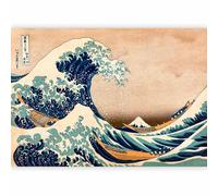 murando - Carta da parati Kanagawa 350x256 cm Fotomurali in TNT Murale alla moda Decorazione da Muro XXL Poster Gigante Design Soggiorno Cameretta Carta per Pareti Vintage Blu Beige p-B-0009-a-a