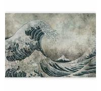murando Carta da parati La Grande Onda di Kanagawa 250x175 cm Fotomurali in TNT Murale alla moda Decorazione da Muro XXL Poster Gigante Design Cameretta Carta per pareti Vintage blu beige p-C-0043-a-a