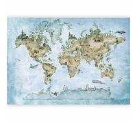 murando Carta da parati Mappamondo per Bambini 450x315 cm Fotomurali in TNT Murale alla moda Decorazione da Muro XXL Poster Gigante Design Soggiorno Cameretta Carta per pareti Animali e-C-10000-a-a