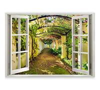 murando - Carta da Parati Poster con immagine a illusione ottica 3D, 70 x 50 cm, soggetto con mare, spiaggia e dune