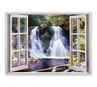 murando - Carta da Parati Poster con immagine a illusione ottica 3D, 70 x 50 cm, soggetto con mare, spiaggia e dune