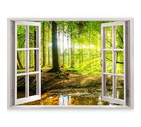 murando - Carta da Parati Poster con immagine a illusione ottica 3D, 70 x 50 cm, soggetto con mare, spiaggia e dune