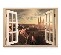 murando - Carta da Parati Poster con immagine a illusione ottica 3D, 70 x 50 cm, soggetto con mare, spiaggia e dune