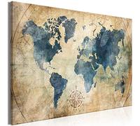 murando - Lavagna Di Sughero per Puntine - Mappa Mondo 120x80 cm 1 Pezzo - Bacheca Sughero da Parete & Quadro su tela in un Uno - Grande Decorativo per Parete per le Note - Geografica k-A-0415-p-a