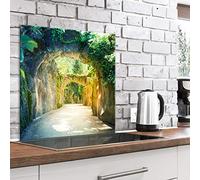 murando - Pannello Paraschizzi Cucina in Vetro Temperato Arco Roccia 80x80