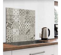 murando - Pannello Paraschizzi Cucina in Vetro Temperato Mosaico 60x60 cm - Protettivo Paraspruzzi Parete Cucina e Decorativo - Protezione Schienale - Facile da Pulire - f-C-0429-aq-a