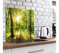 murando - Pannello Paraschizzi Cucina in Vetro Temperato Paesaggio 60x60 cm - Protettivo Paraspruzzi Parete Cucina e Decorativo - Protezione Schienale - Facile da Pulire - c-B-0499-aq-a