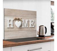 murando - Pannello Paraschizzi Cucina in Vetro Temperato per Piano Cottura 80x60 cm Protettivo Paraspruzzi Parete Cucina e Decorativo Protezione Schienale - Facile da Pulire - Home Legno m-B-0056-aq-e