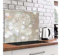 murando - Pannello Paraschizzi Cucina in Vetro Temperato Soffione 80x60 | Spessore 4 mm, Protettivo Paraspruzzi in Vetro, Protezione Schienale Cucina, Facile da Pulire, Decorativo, Produzione Europea