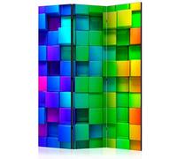 murando - Paravento Decorativo Bifacciale Astratto 135x172 cm 3 Pannelli Divisori - Stampa su due Lati su Tela in TNT - Separatore Divisorio per la Casa - Protezione dai Rumori Effetto 3D f-A-0350-z-b