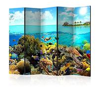 murando - Paravento Decorativo Bifacciale Paesaggio 225x172 XXL 5 Pannelli Divisori - Stampa su due Lati su Tela in TNT - Separatore Divisorio per la Casa - Protezione dai Rumori - Oceano c-C-0157-z-c