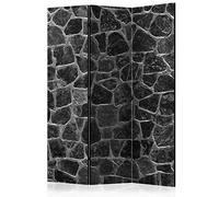 murando - Paravento Decorativo Monofacciale Architettura 135x172 cm 3 Pannelli Divisori - Stampa su un Lato su Tela in TNT - Separe Divisorio per la Casa Simpatici Legno - Pietra f-B-0118-z-b