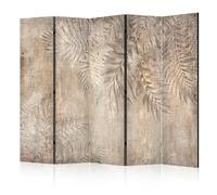 murando - Paravento Decorativo Monofacciale Astratto 225x172 cm - Stampa su tela in TNT Non Trasparente Parete Divisoria Interno Separatore Stanza Pieghevole Decorazioni - beige natura b-C-10145-z-a