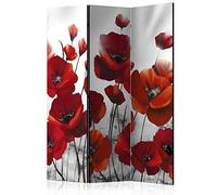 murando - Paravento Decorativo Monofacciale Fiori 135x172 cm 3 Pannelli Divisori - Stampa su un Lato su Tela in TNT - Separe Divisorio per la Casa Simpatici Legno - Splendore b-A-0334-z-b