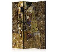 murando - Paravento Decorativo Monofacciale Persone 135x172 cm 3 Pannelli Divisori - Stampa su un Lato su Tela in TNT - Separe Divisorio per la Casa Simpatici Legno - Gustav Klimt l-A-0001-z-b