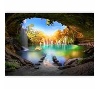 murando PREMIUM Carta da parati Paesaggio Grotte 200x140 cm Fotomurali in TNT Murale alla moda Decorazione da Muro XXL Poster Gigante Design Cameretta Carta per pareti Camera da Letto Cascata Natura