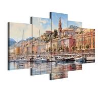 murando - Quadri Moderni per Camera da Letto, Genova Italia Città 200x100cm