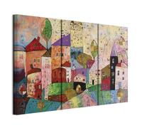 murando - Quadro Acustico Artistico Luce 135x90 cm 3 Pezzi - Canvas con Struttura - Quadri Acustici Componibili XXL - Pannelli Fonoassorbenti Decorativi - Decorazione da Parete Soggiorno d-A-0053-b-a