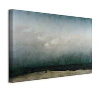murando Quadro Acustico Caspar David 120x80 cm 1 Pezzo schiuma acustica Quadri Moderni - Stampa su Tela Pannelli Fonoassorbenti Decorativi Monaco in riva al mare Riproduzione l-G-10060-b-a