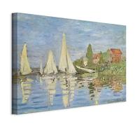 murando Quadro Acustico Claude Monet 120x80 cm 1 Pezzo schiuma acustica Quadri Moderni - Stampa su Tela - Protezione dai Rumori Fonoassorbente Regata Argenteuil Paesaggio Bleue l-G-10016-b-a