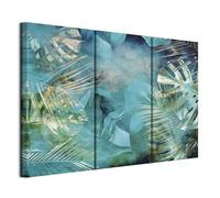 murando - Quadro Acustico Foglie tropicale 3 pezzi schiuma acustica Quadri Moderni Camera da Letto - Stampa su Tela - Pannelli Fonoassorbenti Decorativi - Fonoassorbente Acustiche