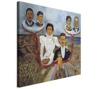 murando - Quadro Acustico Frida I Miei Nonni I Miei Genitori e Io 60x60 cm 1 Pezzo - Stampa su Tela Schiuma Acustica - Quadri Fonoassorbenti Decorativi Moderni - Camera da Letto l-E-12431-b-a