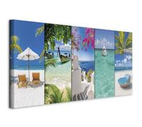 murando - Quadro Acustico Vacanza 5 pezzi schiuma acustica Quadri Moderni Grandi - Camera da Letto Matrimoniale - Stampa su Tela - Pannelli Fonoassorbenti Decorativi - Fonoassorbente