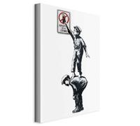 murando - Quadro Acustico Verticale Banksy Graffiti Is a Crime 80x120 cm 1 Pezzo - Canvas con Struttura - Quadri Acustici - Pannelli Fonoassorbenti Decorativi - Decorazione Soggiorno - h-C-0092-b-a