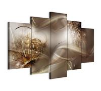 murando - Quadro Astratto 100x50 cm 5 Pezzi - Stampa su Tela Canvas con Struttura - Quadri Componibili Moderni Soggiorno Grandi - Murale Arte Decorazioni da Parete Decori - Dente leone a-A-10190-b-a