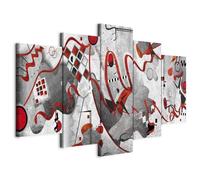 murando Quadro Astratto 200x100 cm 5 pezzi Stampa su tela XXL Immagini moderni Murale Fotografia Grafica Decorazione da parete come Kandinsky l-A-0024-b-m