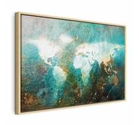 murando - Quadro Astratto 90x60 cm 1 Pezzo - Stampa su Tela Canvas con Struttura - Quadri Moderni Camera da Letto - Murale Arte Decorazioni da Parete Immagini Decori - Continenti k-A-0509-b-a