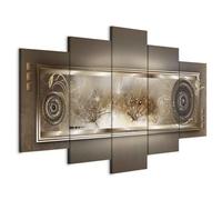 murando Quadro Astratto Soffione 200x100 cm 5 pezzi Stampa su tela XXL Immagini moderni Fotografia Grafica Decorazione da parete Fiori Natura Mandala Astratto