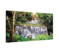 murando Quadro Cascata Paesaggio 120x40 cm 1 Pezzo - Stampa su Tela Strutturata XXL Grande - Quadri Moderni Soggiorno Grandi - Stampe da Parete Murale Arte Moderno Pittura - c-C-0017-b-b