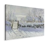 murando Quadro Claude Monet 120x80 cm 1 Pezzo Stampa su Tela XXL Quadri Moderni Murale Moderno Grafica Decorazioni da Parete Pittura Immagini La Gazza Mattina Invernale Paesaggio l-G-10002-b-a
