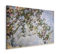 murando Quadro Claude Monet 90x60 cm 1 Pezzo Stampa su Tela XXL Quadri Moderni Murale Moderno Grafica Decorazioni da Parete Pittura Immagini Le Rose Fiori Riproduzione Famosi l-G-10069-b-a