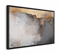 murando - Quadro con Cornice Moderno in Rilievo Acrilico, Astratta 120x80cm | Cornice Nera in Legno, Effetto Dipinto, Chiodi Inclusi, su Tela Strutturata, Resistenti Allo Sbiadimento, Produzione EU