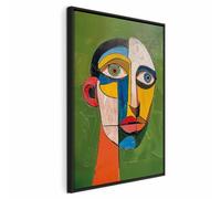 murando - Quadro con Cornice Moderno in Rilievo Acrilico, Uomo, 80x120 cm | Cornice Nera in Legno, Effetto Dipinto, Chiodi Inclusi, su Tela Strutturata, Resistenti Allo Sbiadimento, Produzione EU