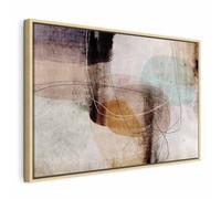 murando - Quadro con Cornice Naturale Boho 120x80 cm 1 Pezzo - Stampa su Tela Strutturata - Quadri Moderni Soggiorno Grandi - Pannelli Decorativi per Pareti - Telaio in Legno - a-A-0756-b-a