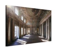 murando - Quadro con Cornice Naturale Interno Palazzo Illuminato dal Sole 90x60 cm - Quadri Moderni per Soggiorno - Pannelli Decorativi per Pareti - Telaio in Legno - Stampa su Tela d-B-10077-b-a