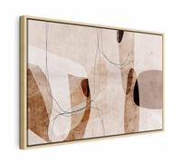 murando - Quadro con Cornice Naturale su Tela Strutturata Astratto 90x60 cm 1 Pezzo - Quadri con Cornici Camera da Letto - Canvas Telaio in Legno - Stampe da Parete - Idea Regalo a-A-0812-b-a