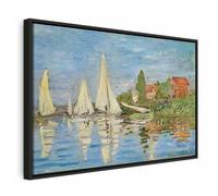 murando - Quadro con Cornice Nera 90x60 cm 1 Pezzo - Stampa su Tela - XXL Telaio in Legno Decorazioni da Parete Quadri Murale Pittura Immagini Regata Argenteuil Paesaggio l-G-10016-b-a