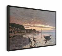 murando - Quadro con Cornice Nera Claude Monet 90x60 cm 1 Pezzo - Stampa su Tela - Telaio in Legno Decorazioni da Parete Quadri Murale Pittura Immagini Copie Dipinti Famosi l-F-10002-b-a