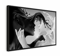 murando - Quadro con Cornice Nera Coffee&Milk 120x80 cm 1 Pezzo - Stampa su Tela - Quadri Moderni Soggiorno Grandi - Decorazioni da Parete Telaio in Legno - Amore h-C-0213-b-a